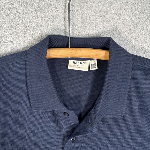 Hakro Men’s XL Polo Shirt‎ Cotton Navy Blue Zeppelin Retro Futurism Steampunk - Picture 7 of 14